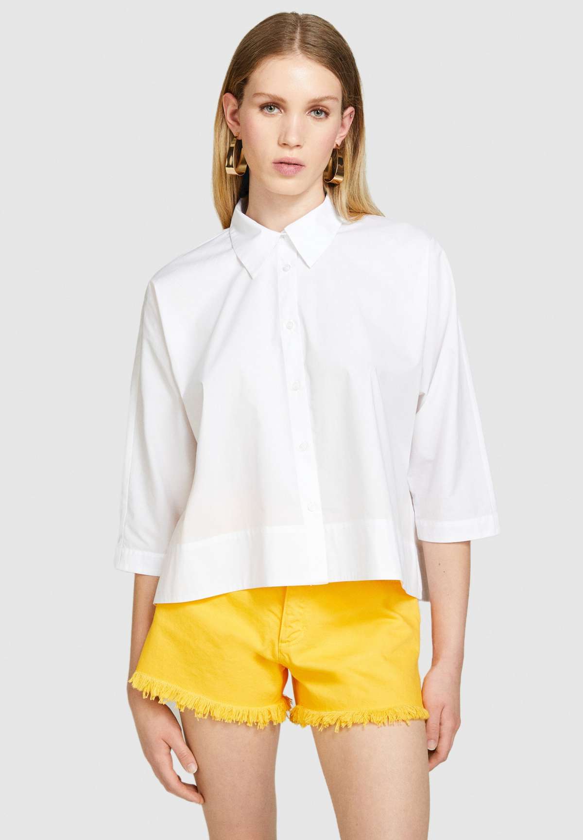 Блуза-рубашка WITH KIMONO SLEEVES