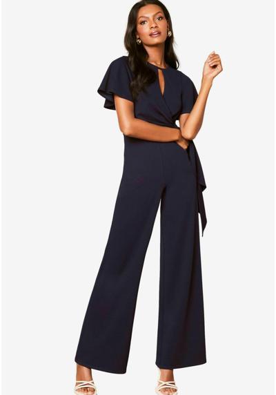 Комбинезон FLUTTER SLEEVE TIE SIDE WIDE LEG