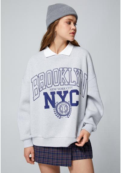 Кофта PRINTED OVERSIZED VARSITY