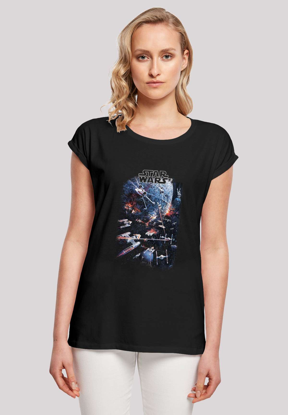 Футболка EXTENDED SHOULDER STAR WARS GALAXY SPACE FIGHT CLASSIC