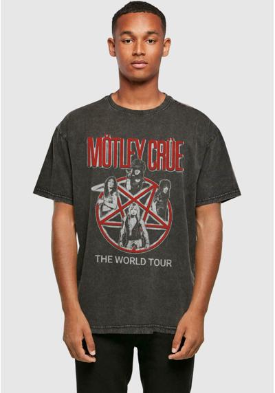 MOTLEY CRUE - VINTAGE WORLD TOUR ACID WASHED HEAVY - T-Shirt print MOTLEY CRUE
