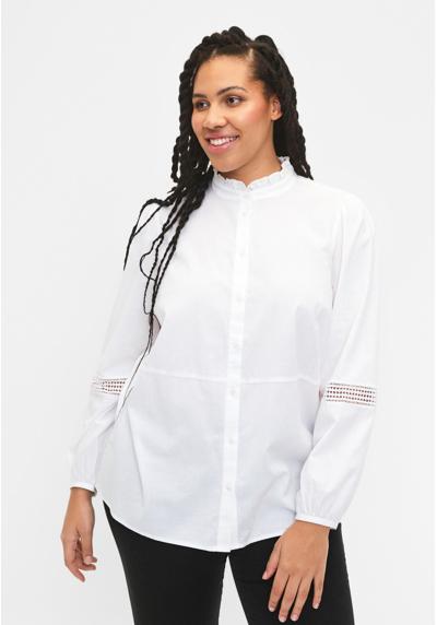 Блуза-рубашка WITH RUFFLE COLLAR AND BAND