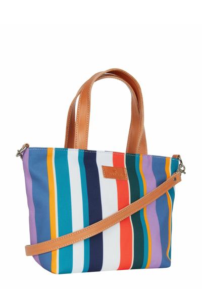 SMALL WITH MULTICOLOURED STRIPES - Shopping Bag SMALL WITH MULTICOLOURED STRIPES