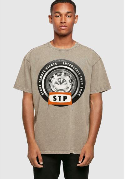 STONE TEMPLE PILOTS - INTERSTATE LOVE SONG TIRE ACID WASHED - T-Shirt print STONE TEMPLE PILOTS