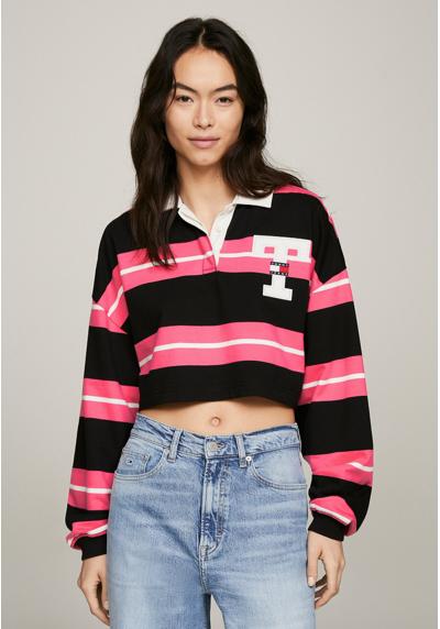 Кофта-поло STRIPE CROPPED LETTERMAN RUGBY