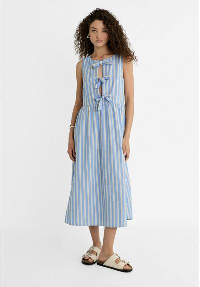 Платье FLOWING STRIPED MIDI WITH BOWS