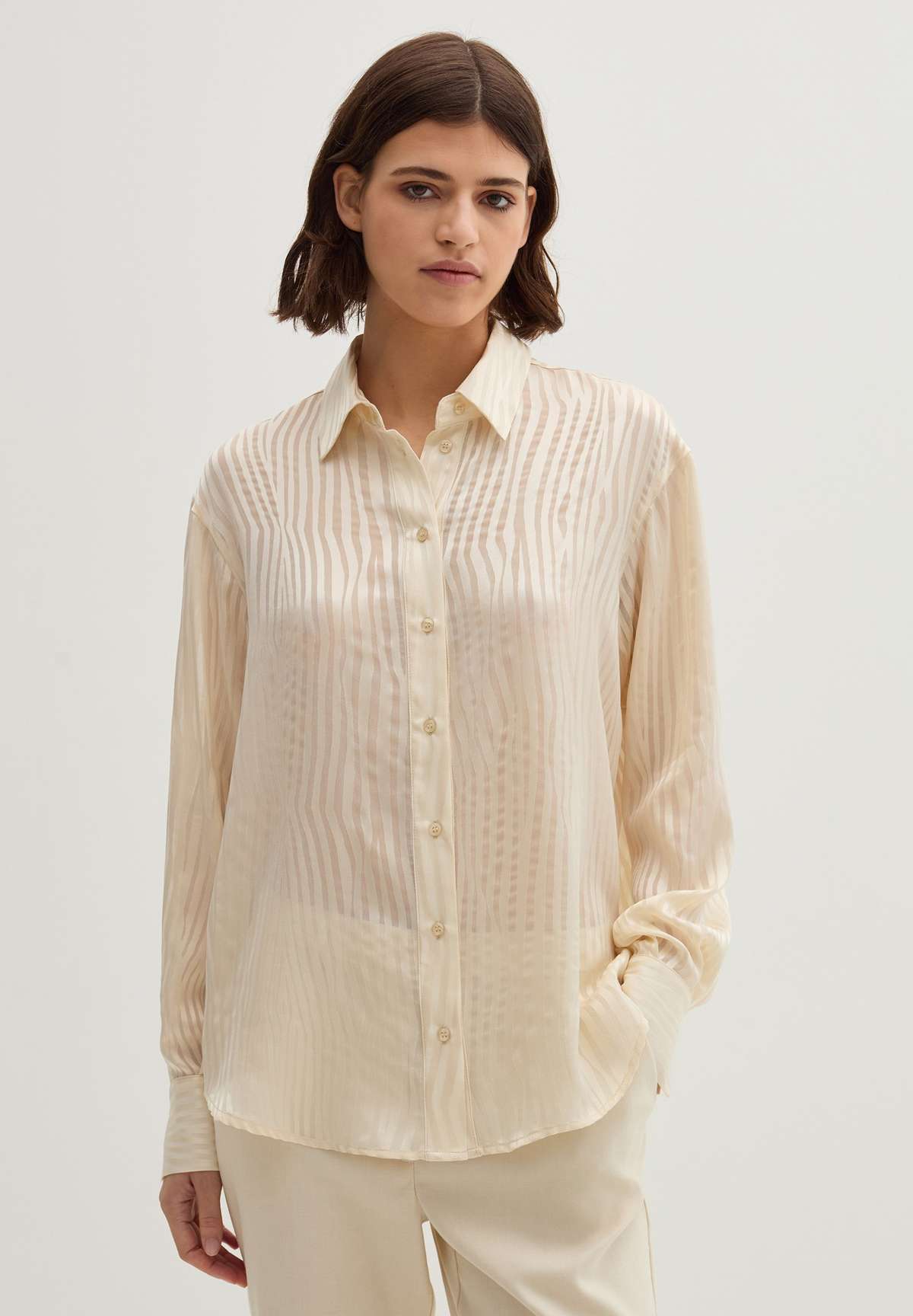 Блуза-рубашка WITH DEVORE ZEBRA DESIGN