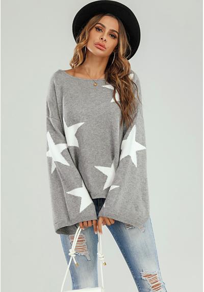 Пуловер STYLE STAR PATTERN WIDE SLEEVE