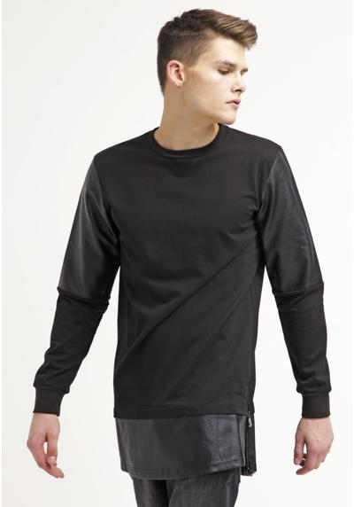 Кофта LONG ZIPPED SYNTHETIC LEATHER CREWNECK