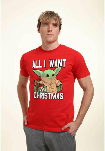 Футболка STAR WARS THE MANDALORIAN CHRISTMAS BABY V UNISEX