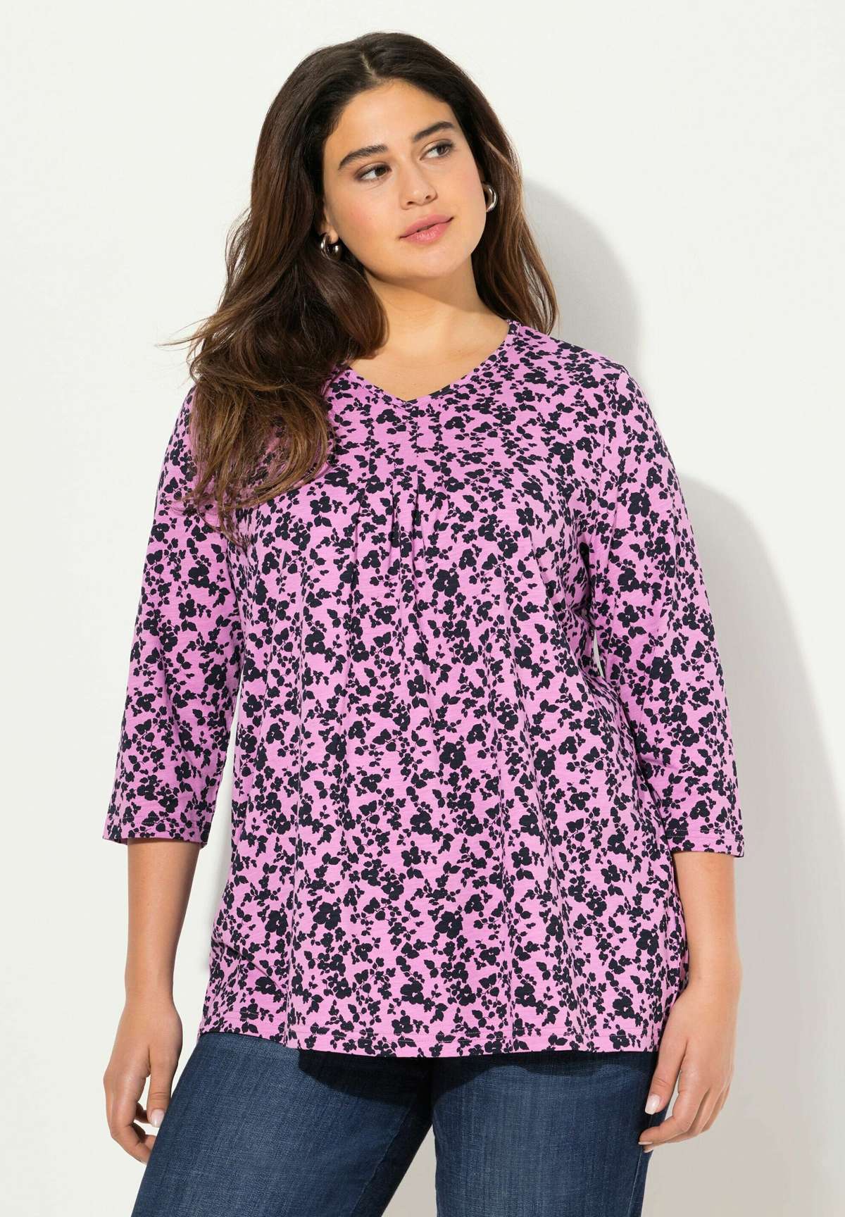 Кофта FLORAL 3/4 SLEEVE V NECK