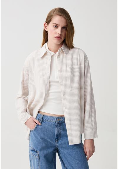 Блуза-рубашка STRIPED WITH POCKET