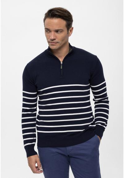 Пуловер HALF ZIP STRIPED