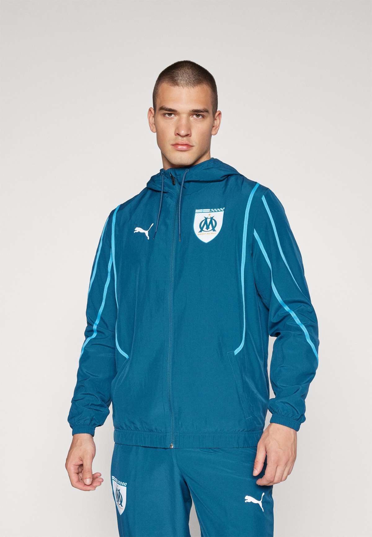 OLYMPIQUE MARSEILLE PREMATCH JACKET - Vereinsmannschaften OLYMPIQUE MARSEILLE PREMATCH JACKET