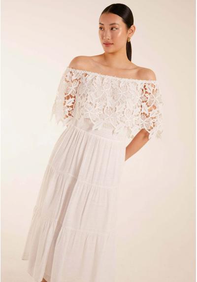 Платье CROCHET SHIRRED WAIST MIDI