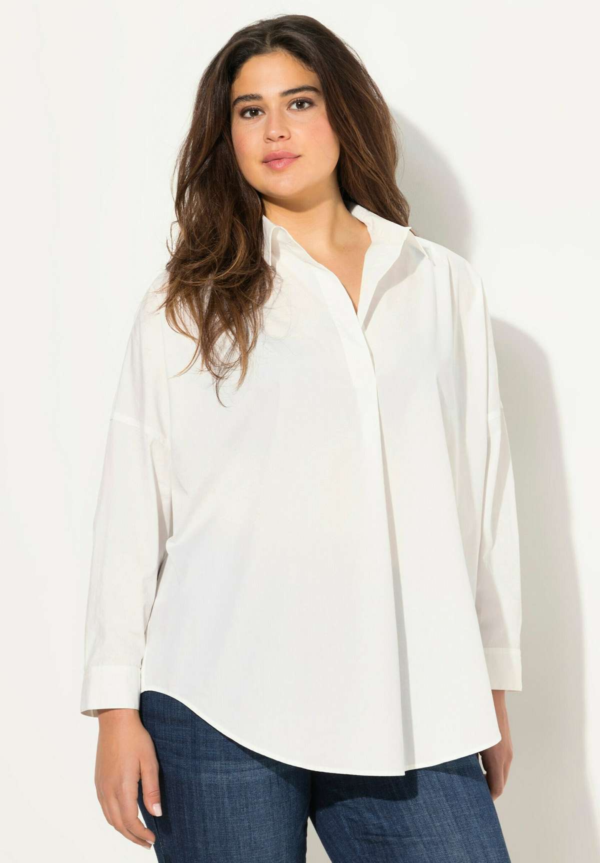 Блузка PARTIAL BUTTON PLEAT LONG SLEEVE