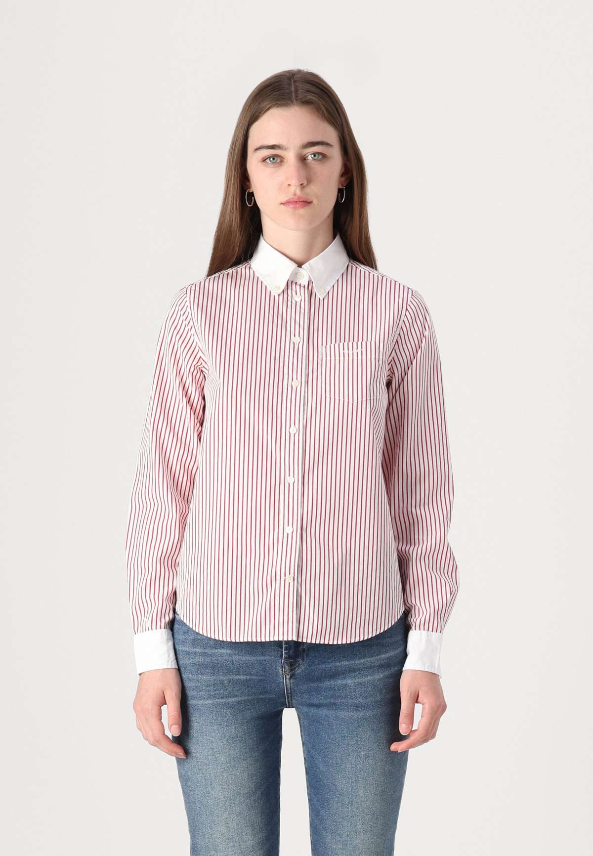 Блуза-рубашка CONTRAST STRIPED SHIRT