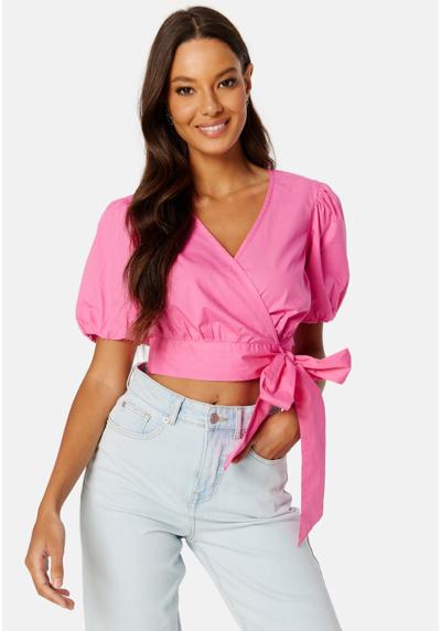 Блузка PUFF SLEEVE CROPPED COTTON BLOUSE