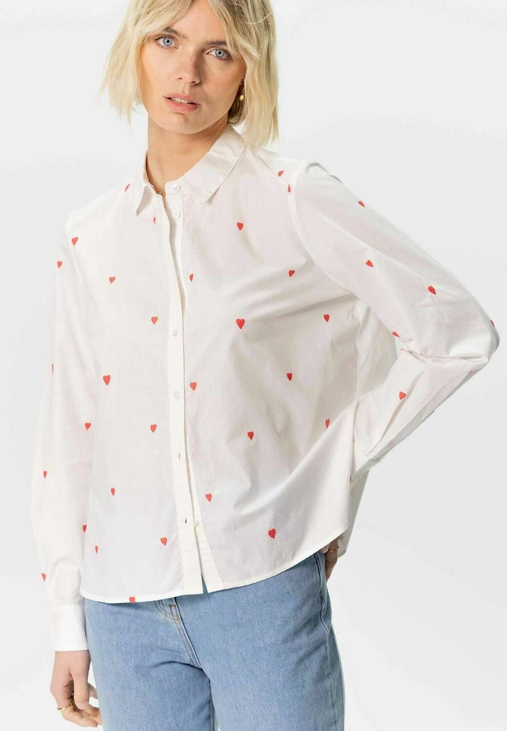 Блуза-рубашка MIT HERZSTICKEREI