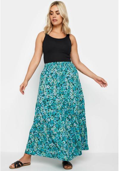 Юбка FLORAL PRINT TEXTURED TIERED