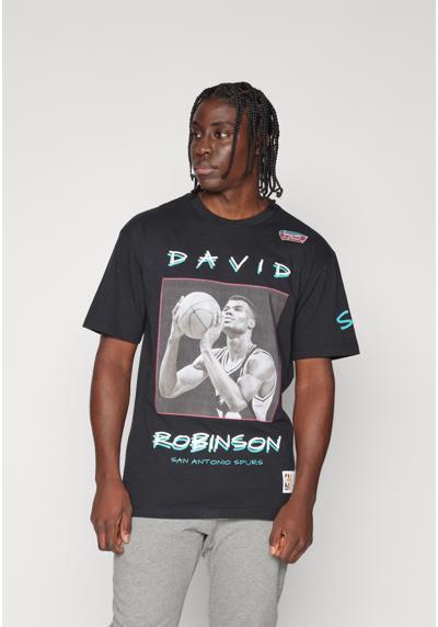 NBA SAN ANTONIO SPURS HEAVYWEIGHT PREMIUM PLAYER TEE VINTAGE LOGO DAVID ROBINSON - Vereinsmannschaften