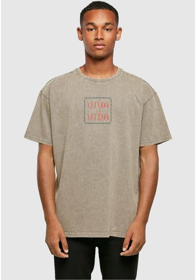 Футболка FRIDA KAHLO PIXELS VIVA LA VIDA ACID WASHED HEAVY OVERSIZE TEE