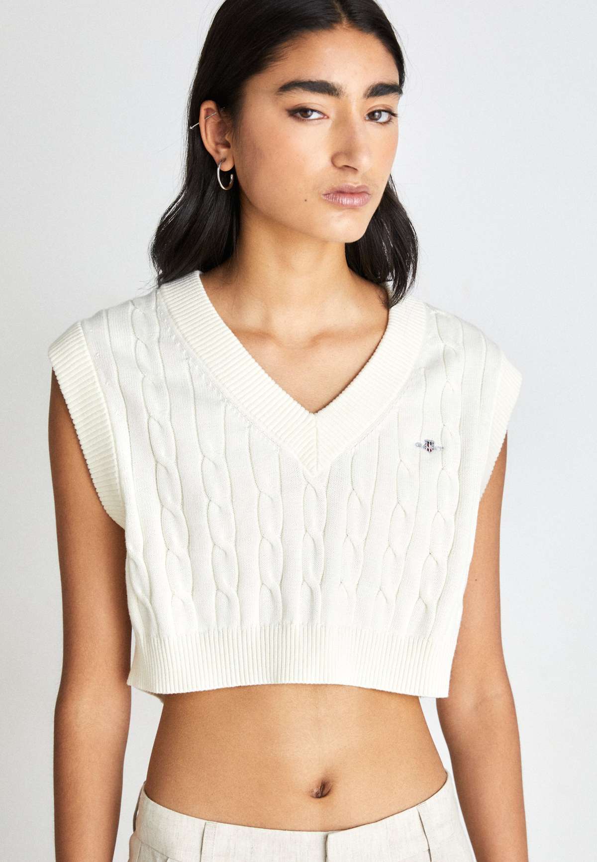 Топ CROPPED CABLE VEST