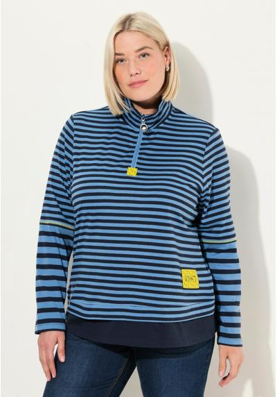 Кофта CONTRAST COLOR DETAIL STRIPED TEE