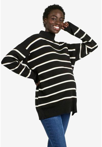 Пуловер MATERNITY AND NURSING STRIPE TURTLE NECK-REGULAR FIT