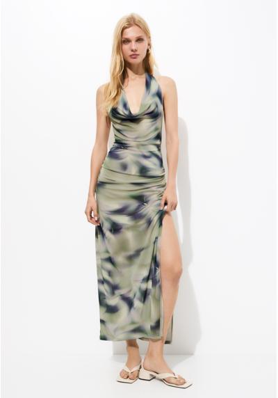 Трикотажное платье DRAPED TIE-DYE MIDI