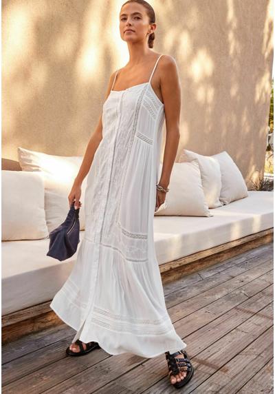 Платье EMBROIDERED STRAPPY MAXI