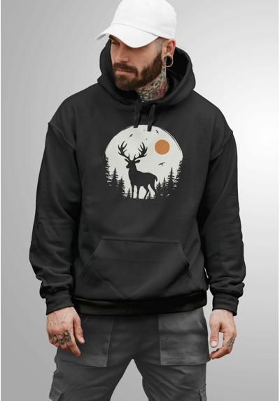 Кофта AUFDRUCK HIRSCH WALD OUTDOOR NATUR WILDNIS FASHION STREETSTYLE