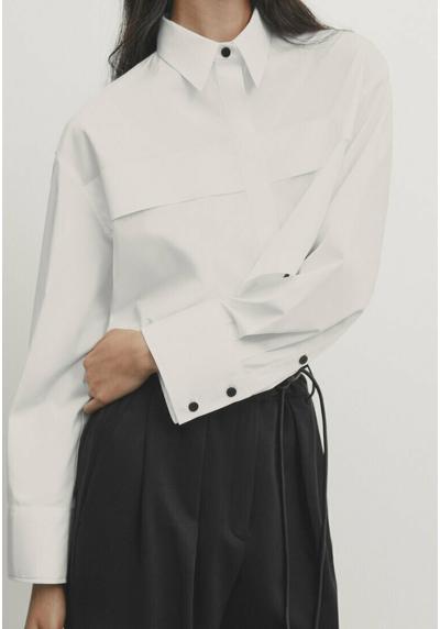 Блуза-рубашка CROPPED WITH PLACKET DETAIL