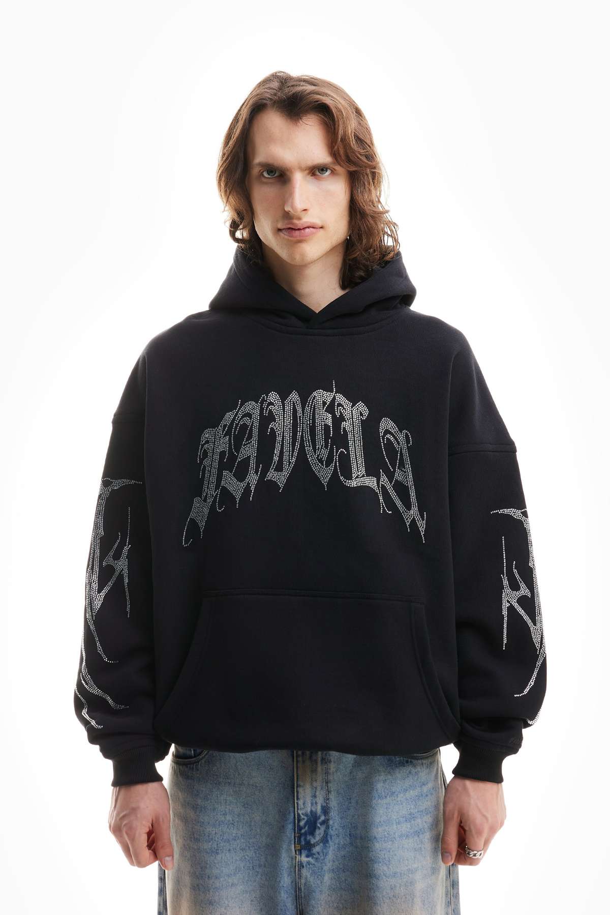 Кофта RIBCAGE RHINESTONE HOODIE UNISEX