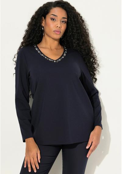 Кофта RHINESTONE NECKLINE V-NECK