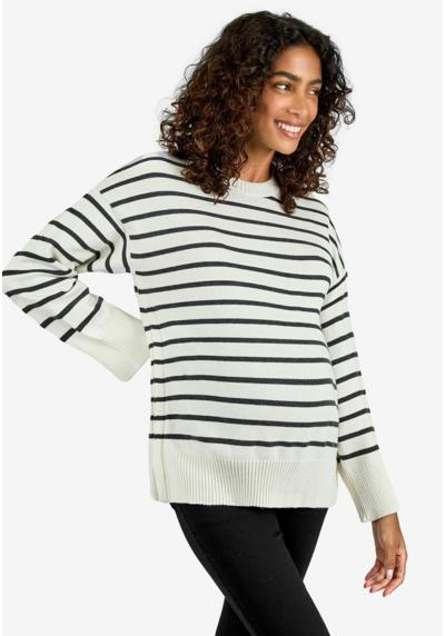 Пуловер MATERNITY NURSING STRIPE SIDE BUTTONED