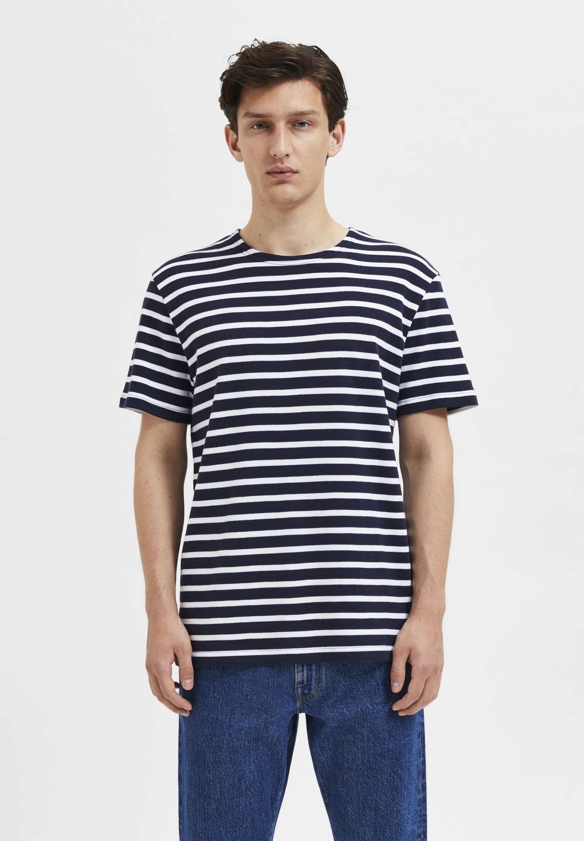 Футболка SLHBRIAC STRIPE O-NECK TEE