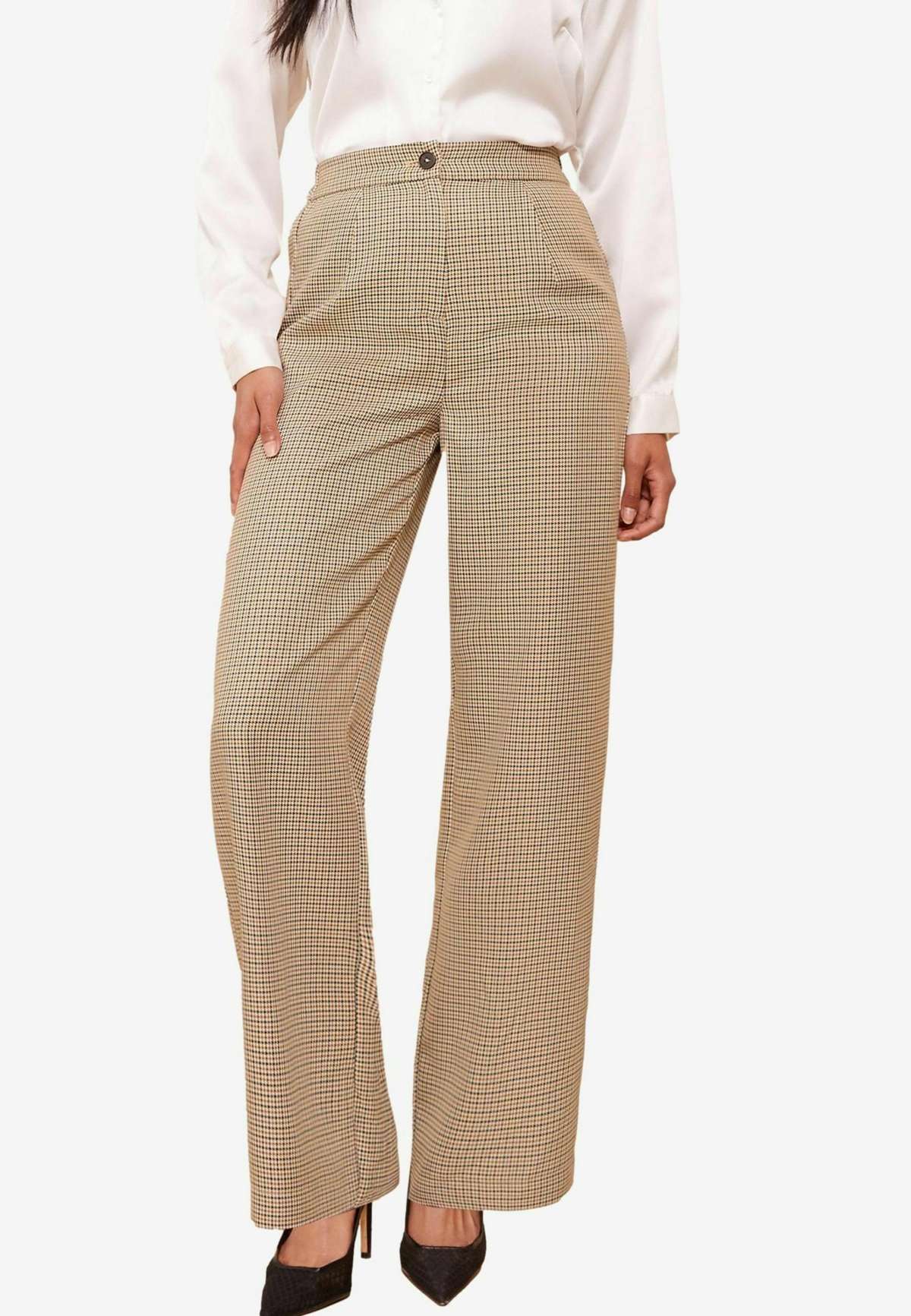 Брюки WIDE TAILORED CHECK PETITE