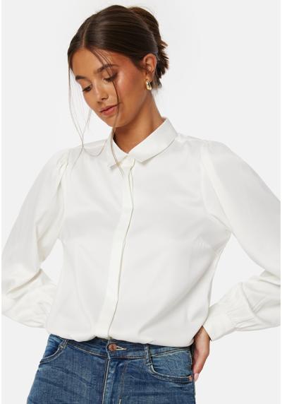 Блуза-рубашка REGULAR PUFF SLEEVE SATIN SHIRT