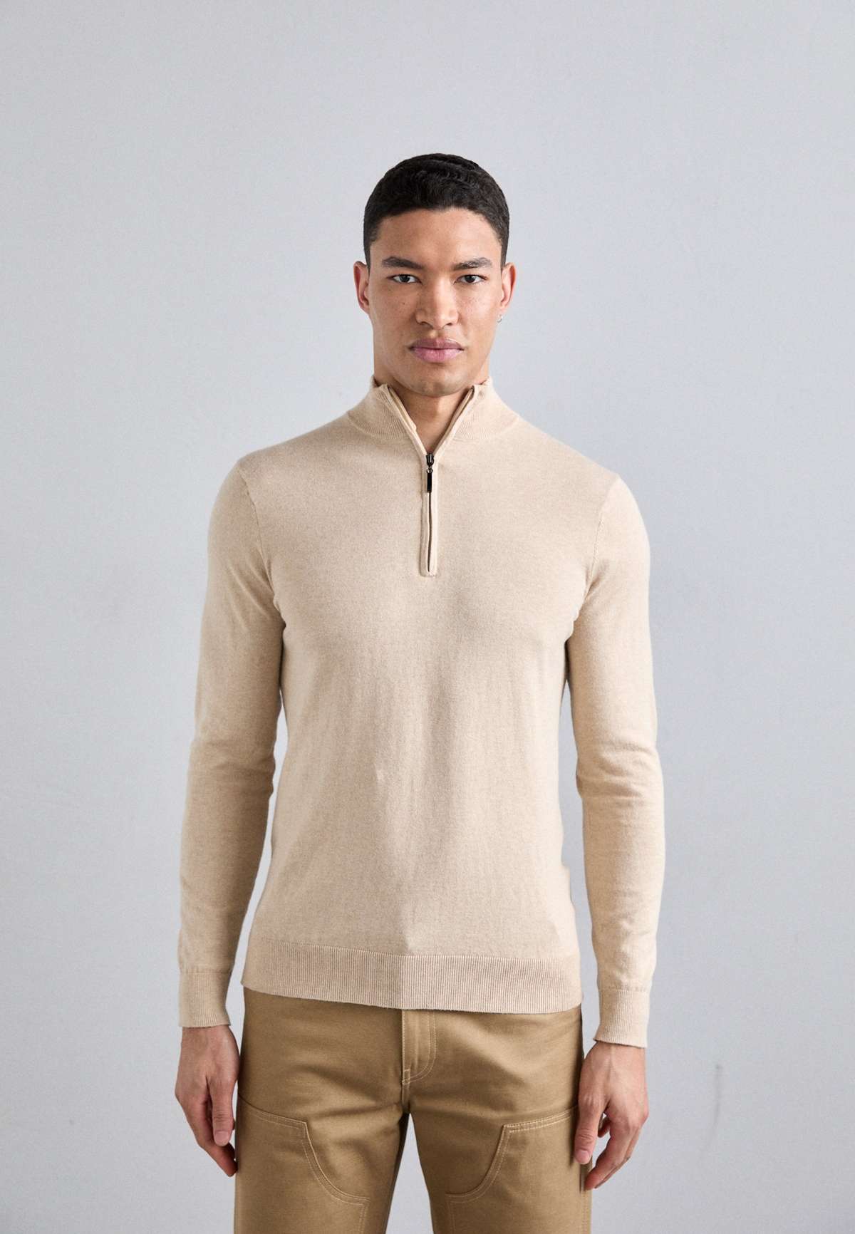 Пуловер CASHMERE BLEND EASY FIT HALF ZIP