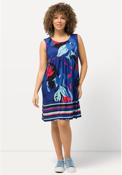 Трикотажное платье COLORFUL LEAF PRINT SLEEVELESS SWING