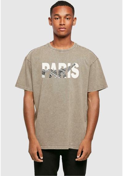 Футболка PARIS EIFFEL TOWER ACID WASHED