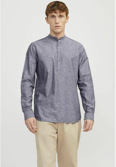 Рубашка JJESUMMER HALF PLACKET LINEN MIX SHIRT