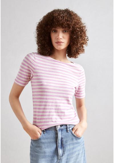 Футболка SHORT SLEEVE BOAT NECK STRIPED