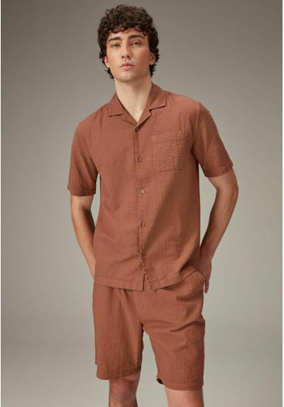 Джинсы SEERSUCKER SHORT SLEEVE WITH CUBAN COLLAR