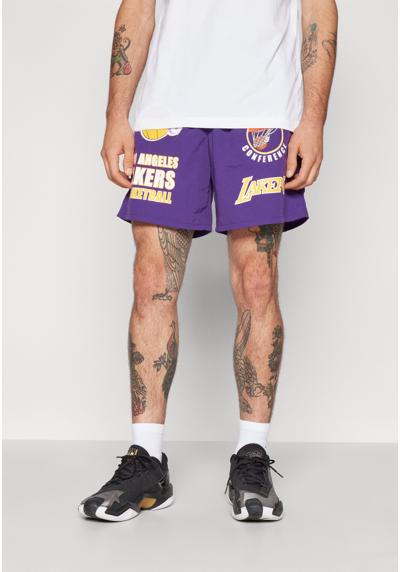 NBA LOS ANGELES LAKERS MULTI HIT SHORTS VINTAGE LOGO - Vereinsmannschaften